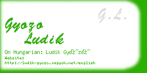 gyozo ludik business card